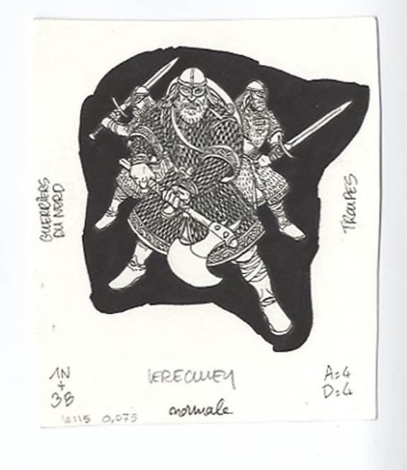 J&eacute;r&ocirc;me Lereculey - Arthur, carte postale guerriers du nord