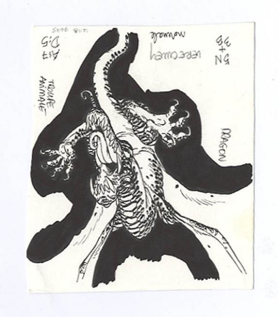 J&eacute;r&ocirc;me Lereculey - Arthur, carte postale dragon