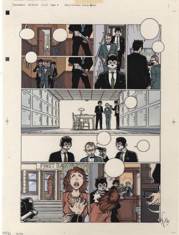 Fred Simon - Le poisson-clown, Chas, p08 sur calque+ bleu +2