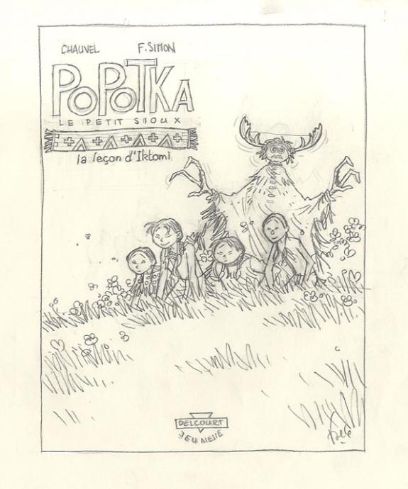Fred Simon - Popotka le petit sioux, La le&ccedil;on d'Iktomi, proj