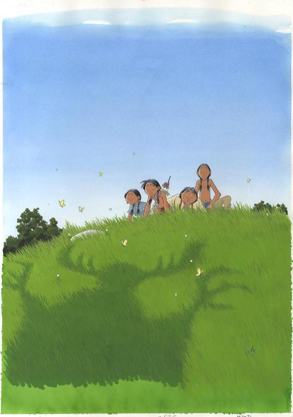 Fred Simon - Popotka le petit sioux, La le&ccedil;on d'Iktomi, coul