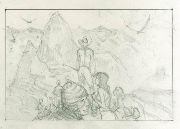 Emmanuel Lepage - Les voyages d'Anna, étude machupichu