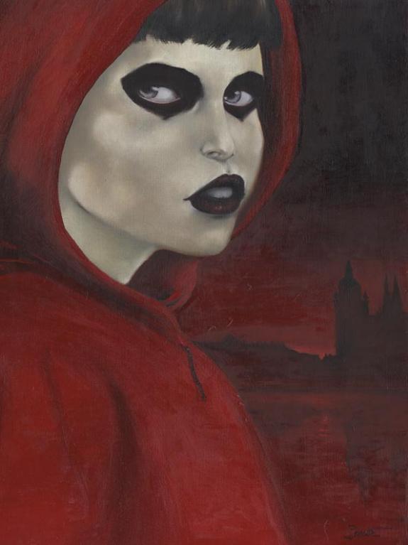 R&eacute;gis Penet - Marie des Loups, marie, portrait rouge
