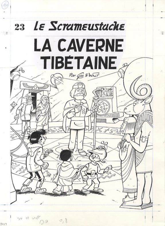 Roland Gos - Le Scrameustache, La caverne tib&eacute;taine, couv