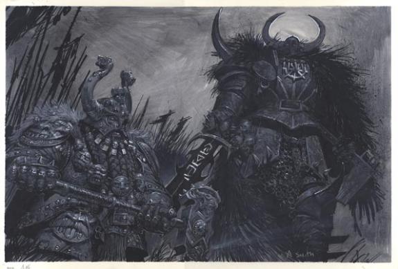 Adrian Smith - Warhammer, GWS guerrier du chaos et chef nain