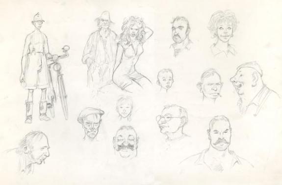 Jean-Paul Dethorey - L'oiseau noir, recherche personnages