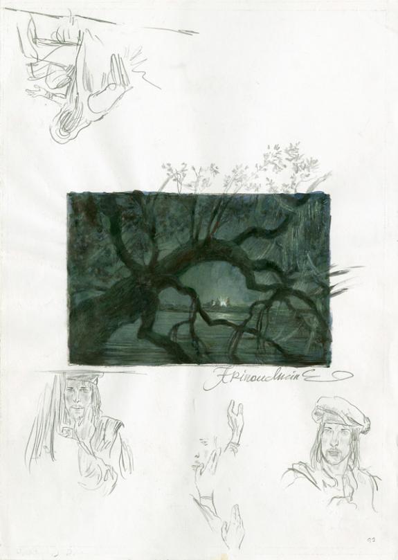 Andr&eacute;&iuml; Arinouchkine - Ewen, Alis, dessin pr&eacute;paratoire 