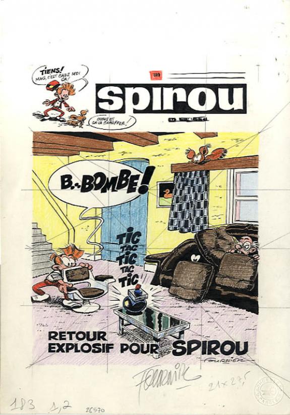 Jean-Claude Fournier - Journal de Spirou, projet de couv  (b