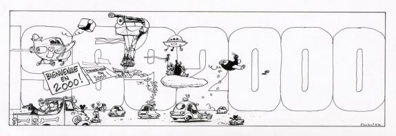 Jean-Claude Fournier - Bizu, nouvel an 1999 - carte de voeux