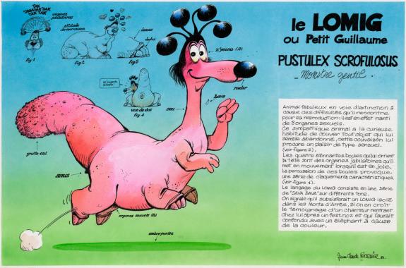 Jean-Claude Fournier - Bizu, planche anatomique du lomig