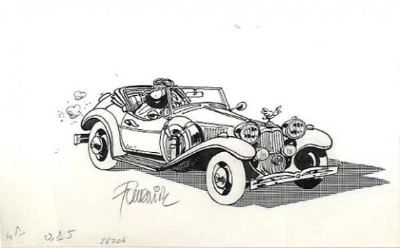 Jean-Claude Fournier - barbu dans la voiture
