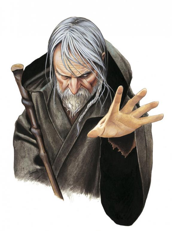 Bruno Brucero - Le livre secret de Merlin, Merlin avec devan