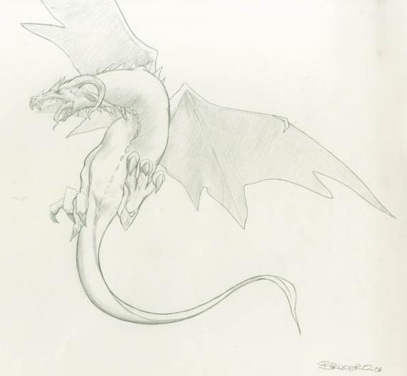 Bruno Brucero - Le livre secret de Merlin, dragon ailes gris