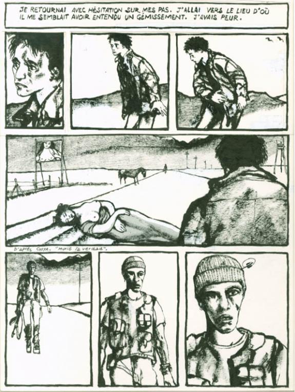 Edmond Baudoin - Le chant des baleines, p30 + planche couleu