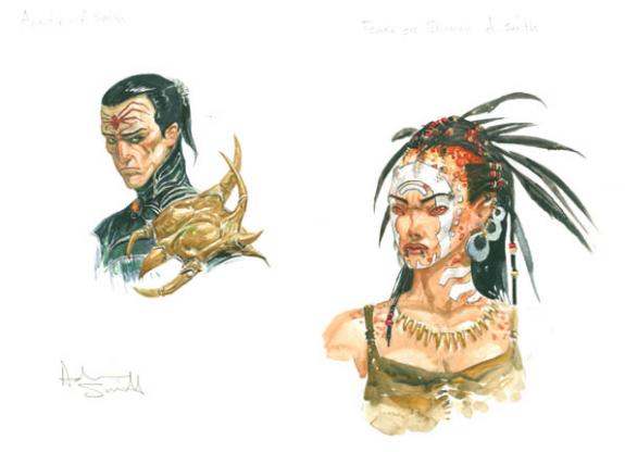 Adrian Smith - Ubisoft, Arantir + female orc shaman