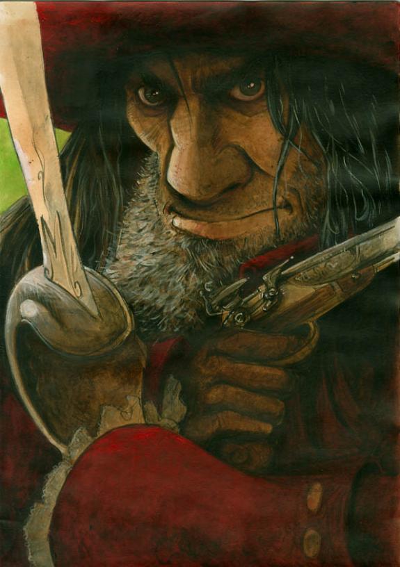 Guy Michel - Le sang du dragon, pirate rouge pistolet