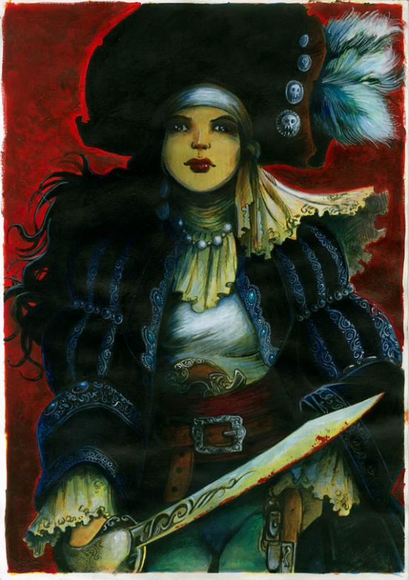 Guy Michel - Le sang du dragon, femme pirate &agrave; l'&eacute;p&eacute;e