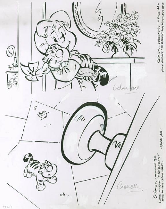St&eacute;phane Colman - Billy the Cat, Livre enfant "Le Ballon" p1