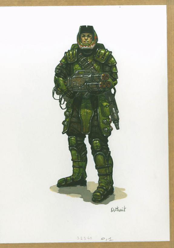 Vincent Dutrait - Starship Troopers, soldat scrutant le ciel