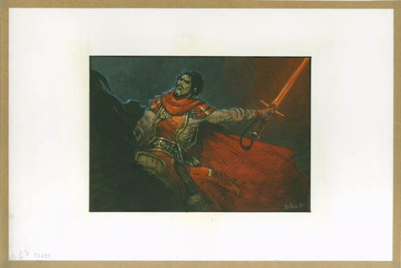 Vincent Dutrait - RPG Le Tr&ocirc;ne de fer, carte &agrave; jouer &eacute;p&eacute;e de
