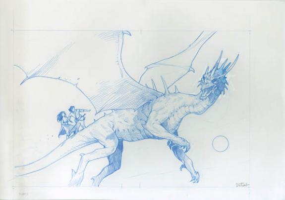 Vincent Dutrait - 2 personnages  sur dragon