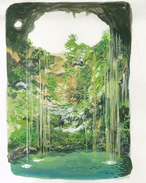 Jacques Ferrandez - Yukatan, Cenote publi&eacute; magazine Senso au