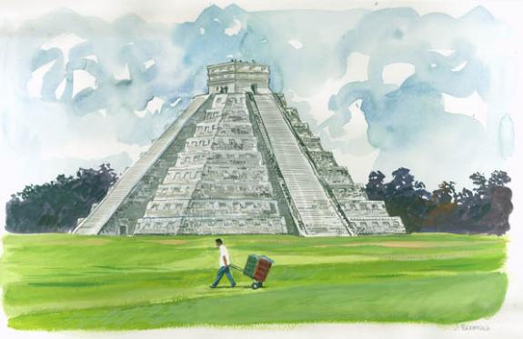 Jacques Ferrandez - Yucatan, Chichen-Itza publi&eacute; magazine Se