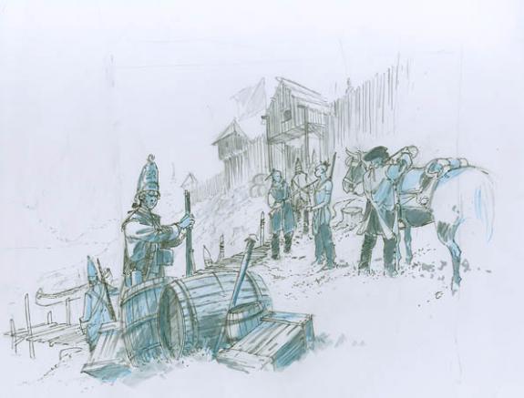 Patrick Prugne - Cano&euml; Bay, pr&eacute;paratifs arm&eacute;e