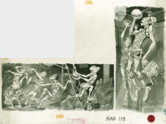 Jack Davis - Extrait histoire sur le basket dans MAD 119