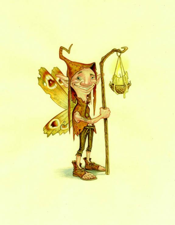 Paul Kidby - Le royaume enchant&eacute;, Ragged Elf with Lantern