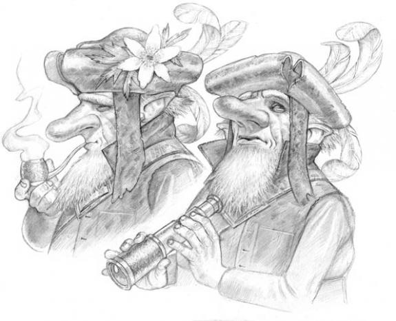 Paul Kidby - Le royaume enchant&eacute;, Cabbage Hunter portraits