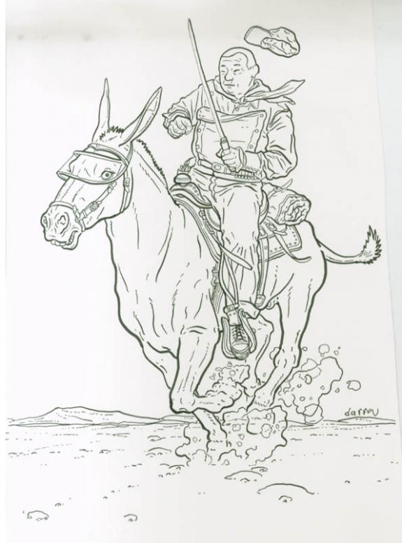 Geof Darrow - Shaolin Cowboy, Personnage &agrave; cheval