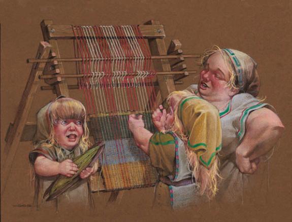 Guillermo Gonzalez - L'Univers des Nains, Tissage, sur papie