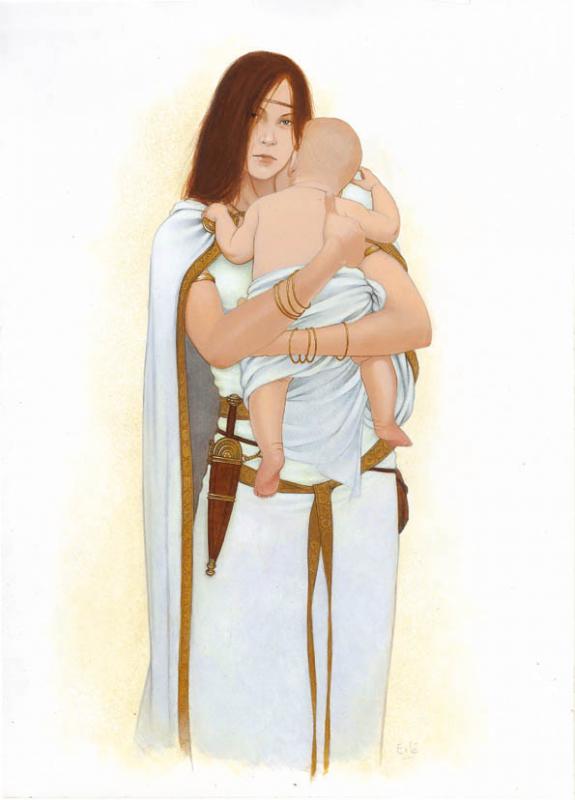 Ferronni&egrave;re - F&eacute;es et D&eacute;esses, Femme et enfant
