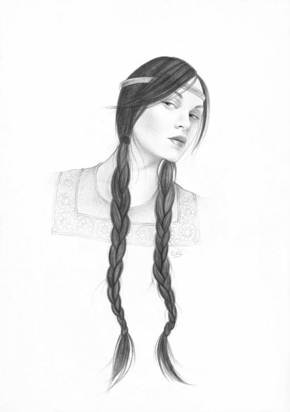 Ferronni&egrave;re - F&eacute;es et D&eacute;esses, Dame aux tresses