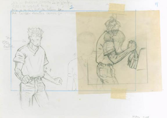 Ren&eacute; Sterne - Adler, recherche cases avec calque sur feuille
