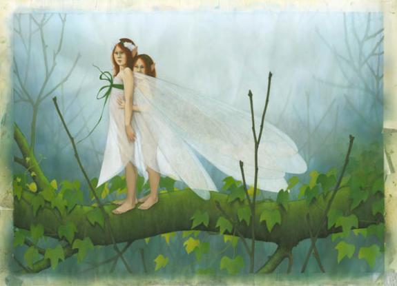 Ferronni&egrave;re - F&eacute;es et D&eacute;esses, Deux f&eacute;es sur branches 