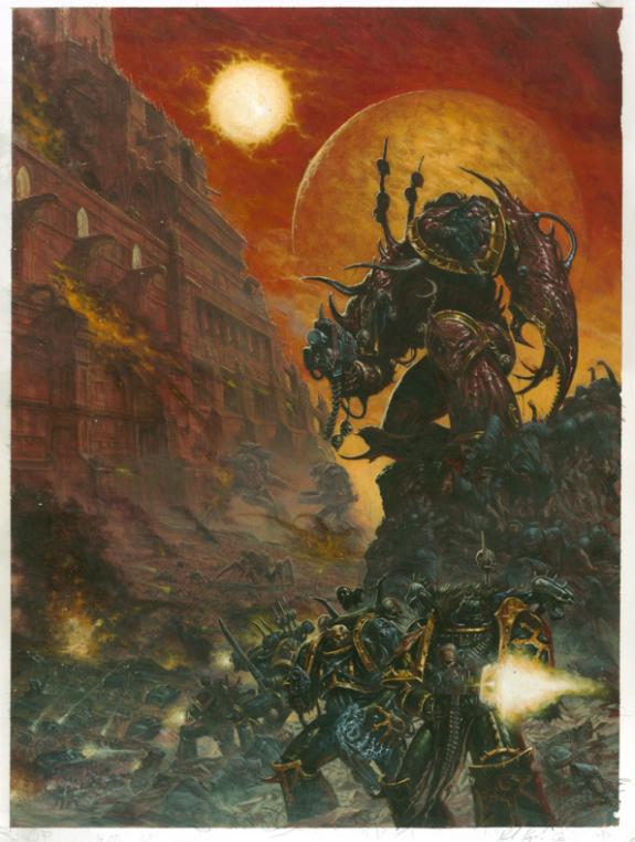 Karl Kopinski - Warhammer 40000, Chaos codex - Battle pic