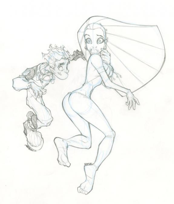 Francisco Herrera - fille dessin&eacute;e par Ramos