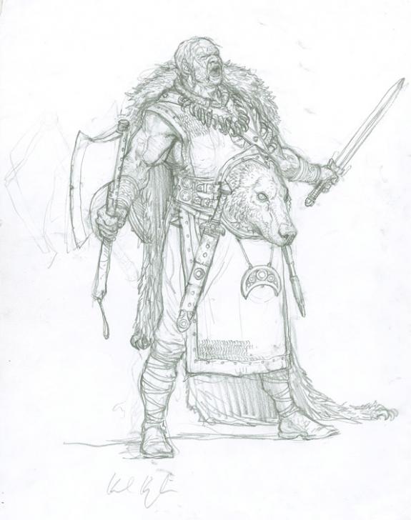 Karl Kopinski - Warhammer, Guerrier &agrave; la t&ecirc;te d'ours