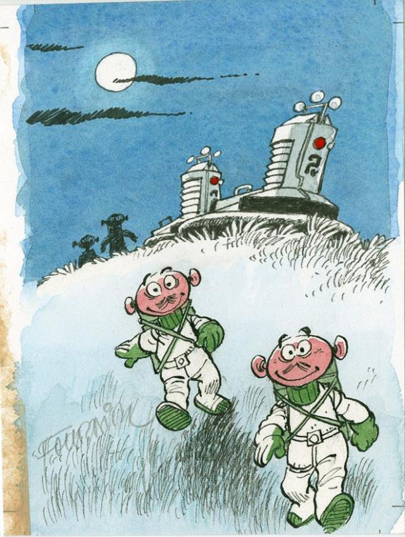 Jean-Claude Fournier - Spirou et Fantasio, Carte &agrave; jouer par