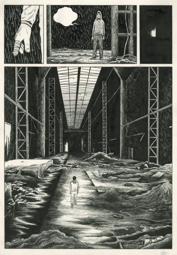 Léo Quiévreux - La Mue, Planche 17 - Accompagnée de la mise