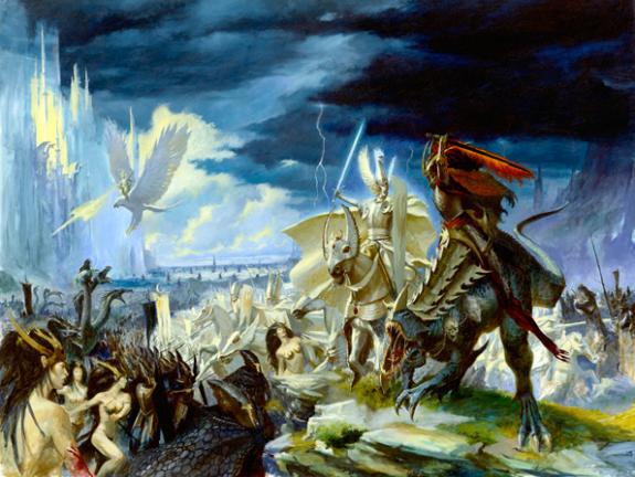 Paul Dainton - warhammer, peinture &agrave; l'huile promotionnelle 