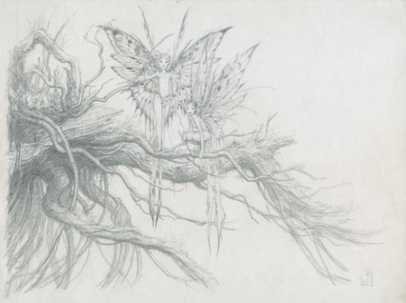 Olivier Ledroit - L'univers f&eacute;erique, f&eacute;es sur arbre - pages