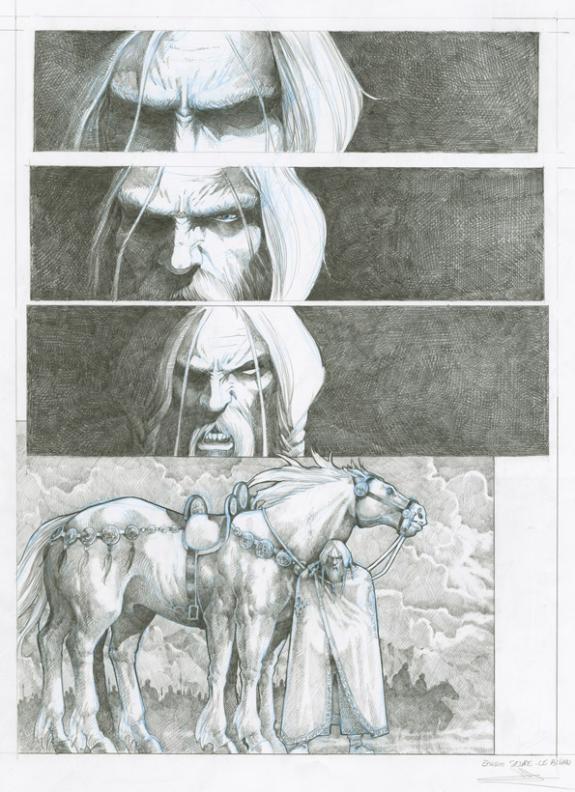 Erwan Seure Le Bihan - Odin, Partie 1/2, Crayonn&eacute; de planche