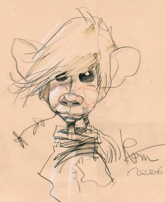 Grzegorz Rosinski - Dessin du Chninkel réalisée en 2006