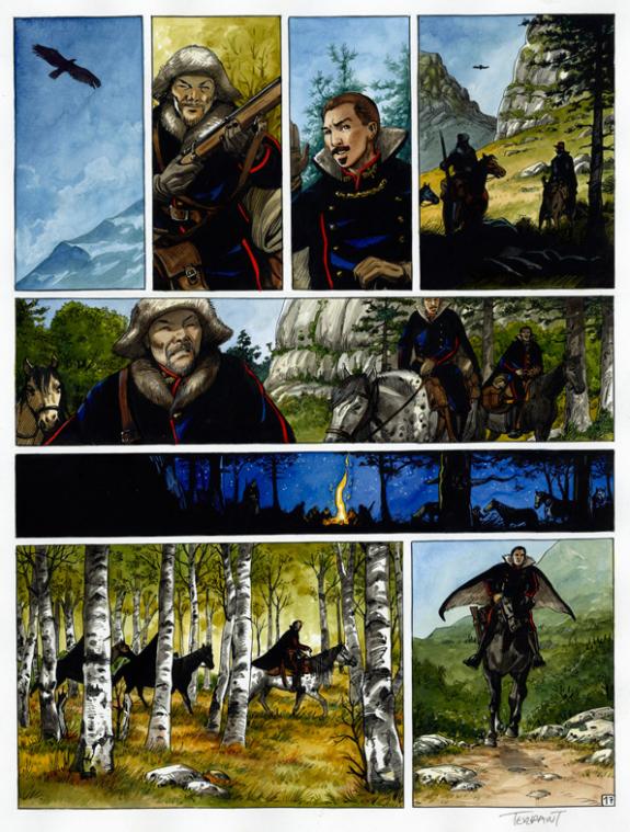 Jacques Terpant - Sept cavaliers, Le prix du sang, Planche 1