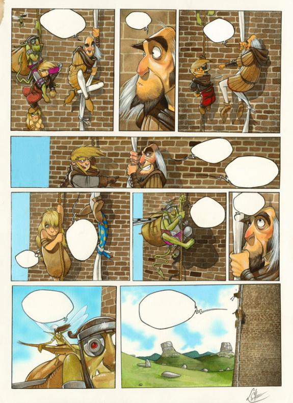 John Simon Loche - Robin Hood, Planche 15 - tache sur le coi