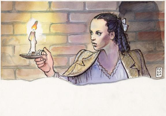 Milo Manara - Femme &agrave; la bougie
