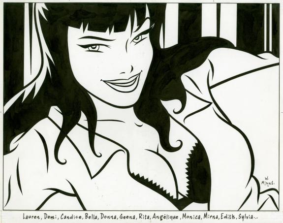 Walter Minus - ilustration originale (blanco sur le nez et l